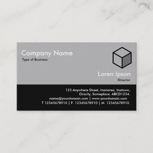 Color Footer _ 30pc Gray and Black Business Card