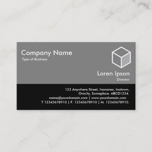 Color Footer _ 50pc Gray and Black Business Card