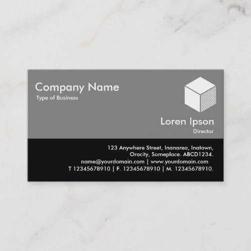 Color Footer _ 50pc Gray and Black Business Card