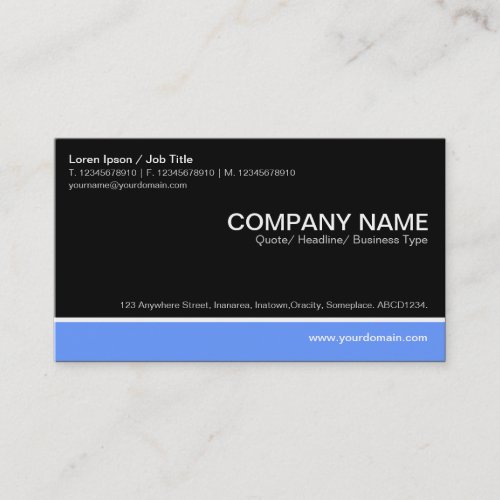 Color Footer _ Baby Blue with Black Business Card