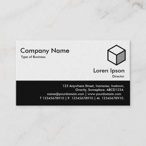 Color Footer _ Black Business Card