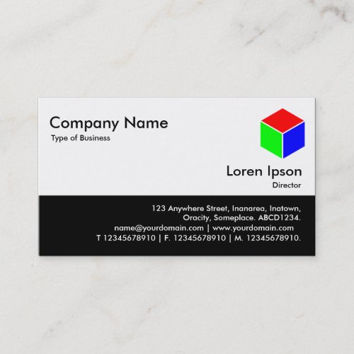 Color Footer _ Black Business Card