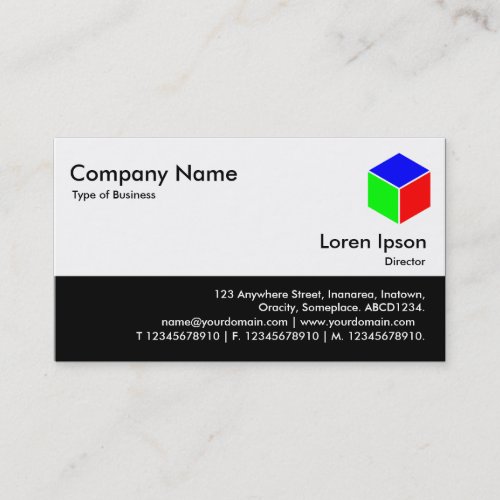 Color Footer _ Black Business Card