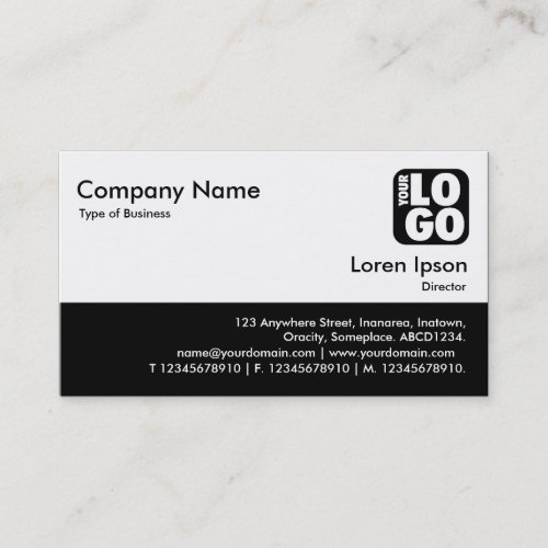 Color Footer _ Black Business Card