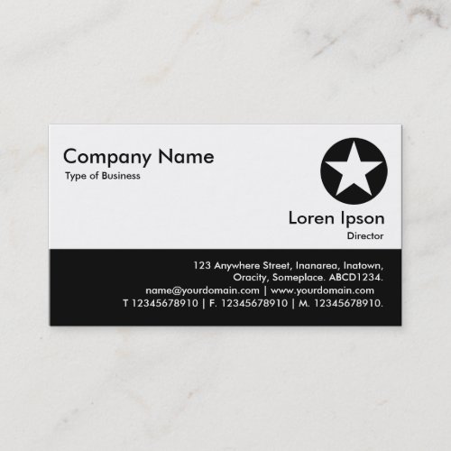 Color Footer _ Black _ Star Business Card