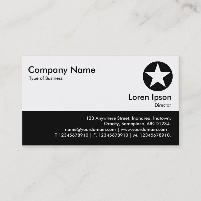 Color Footer - Black - Star Business Card (Front)