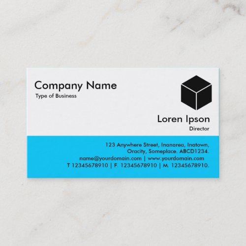 Color Footer _ Blue 00CCFF Business Card
