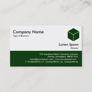 Color Footer - Dark Green Business Card