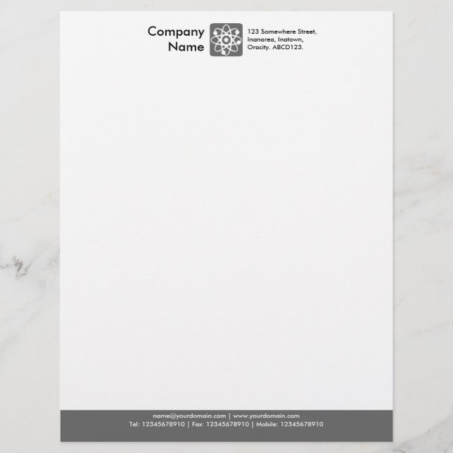 Color Footer - Gray Letterhead (Front)