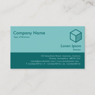 Color Footer - Lt Blue Green and Moss Green Business Card
