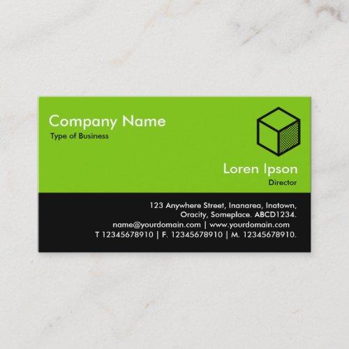 Color Footer _ Martian Green and Black Business Card