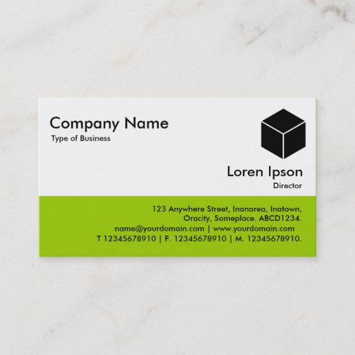 Color Footer _ Martian Green Business Card
