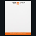 Color Footer - Orange Letterhead<br><div class="desc">A Business letterhead template design with a color footer. The color of the footer area can also be changed. Company name, Logo and address at the top with email, web and telephone details in the footer. The Logo used in this example is taken from one of Zazzle's useful picture fonts...</div>