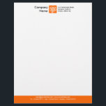Color Footer - Orange Letterhead<br><div class="desc">A Business letterhead template design with a color footer. The color of the footer area can also be changed. Company name, Logo and address at the top with email, web and telephone details in the footer. The Logo used in this example is taken from one of Zazzle's useful picture fonts...</div>