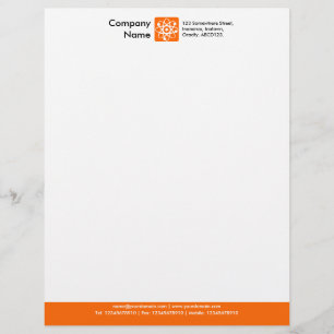 Color Footer - Orange Letterhead