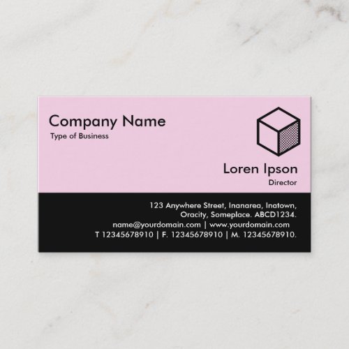 Color Footer _ Pale Pink and Black Business Card