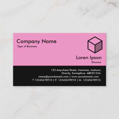 Color Footer _ Pink and Black Business Card