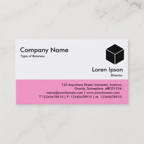 Color Footer _ Pink Business Card