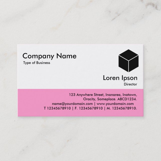 Color Footer - Pink Business Card (Front)