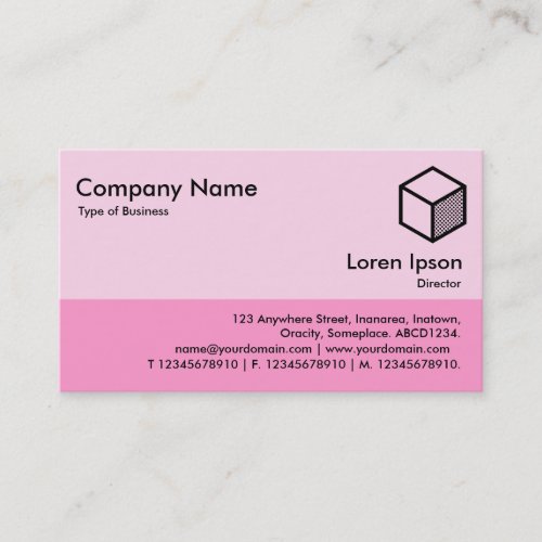 Color Footer _ Shades of Pink Business Card
