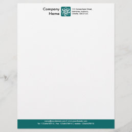 Color Footer - Teal Letterhead