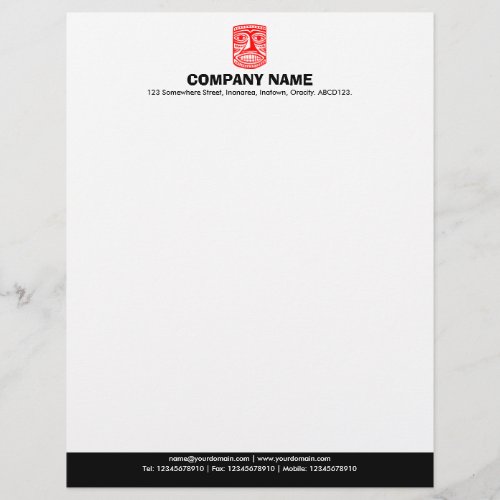Color Footer Tiki _ Red and Black Letterhead