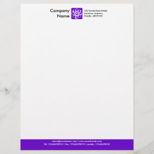 Color Footer - Violet Letterhead