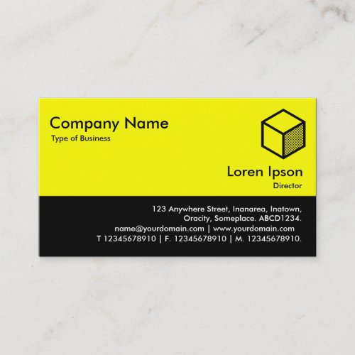 Color Footer _ Yellow and Black Business Card