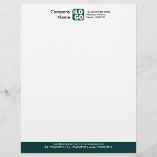 Color Footer (Your Logo) - Dark Green Letterhead