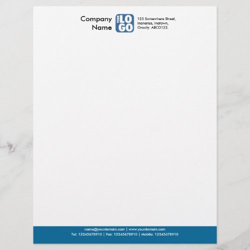 Color Footer Your Logo _ Desert Blue Letterhead