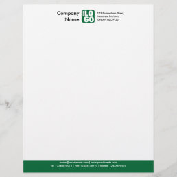 Color Footer (Your Logo) - Forest Green Letterhead