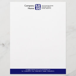 Color Footer (Your Logo) - Navy Blue Letterhead