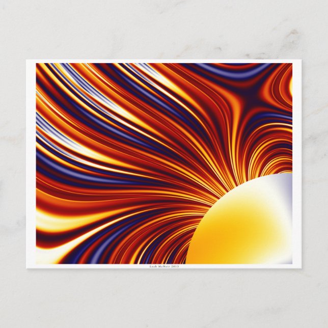 Color & Form Abstract - Solar Gravity & Magnetism1 Postcard (Front)