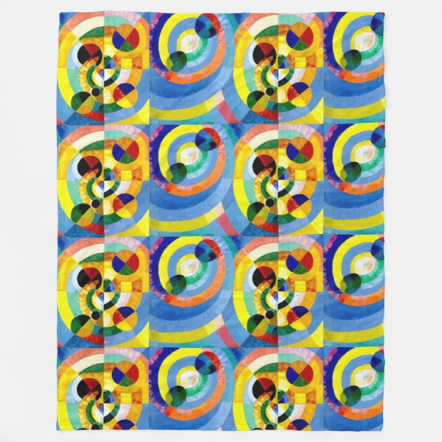 Color Forms by Robert Delaunay Fleece Blanket (Front)