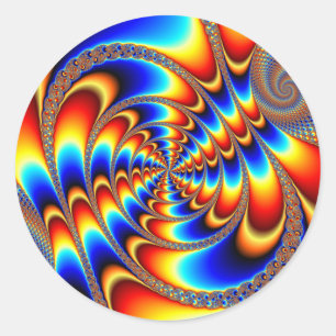 Color Fun - Fractal Classic Round Sticker