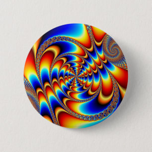 Color Fun - Fractal Pinback Button