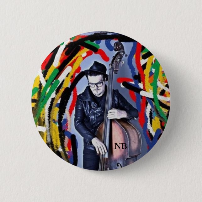 Color fun Nick Bresco swipes in Pinback Button (Front)