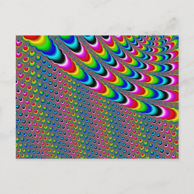 Color Game - Fractal Art Postcard (Front)