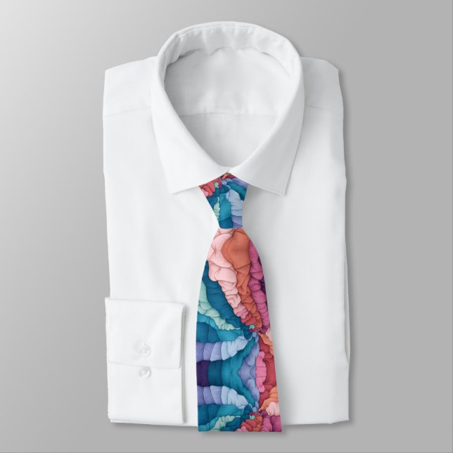 Color Game Ombre Effect Neck Tie (Tied)
