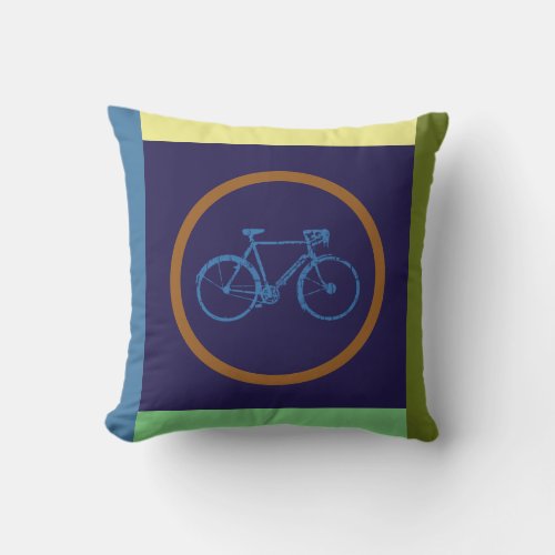 color geometric bicycle pillow