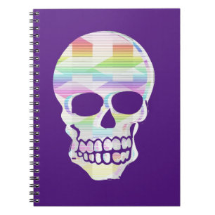 Color Glitch Skull Notebook