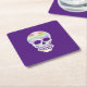 Color Glitch Skull Square Paper Coaster | Zazzle