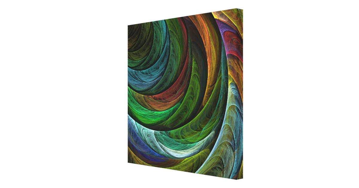 Color Glory Abstract Art Wrapped Canvas Print | Zazzle