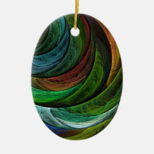 Color Glory Modern Abstract Art Pattern Elegant Ceramic Ornament
