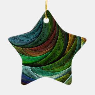 Color Glory Modern Abstract Art Pattern Elegant Ceramic Ornament