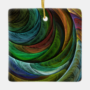 Color Glory Modern Abstract Art Pattern Elegant Ceramic Ornament