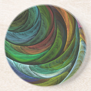 Color Glory Modern Abstract Art Pattern Elegant Coaster