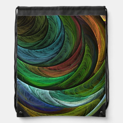 Color Glory Modern Abstract Art Pattern Elegant Drawstring Bag