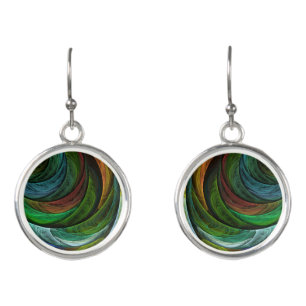 Color Glory Modern Abstract Art Pattern Elegant Earrings