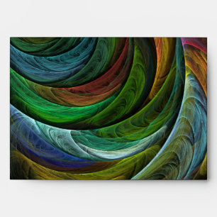 Color Glory Modern Abstract Art Pattern Elegant Envelope